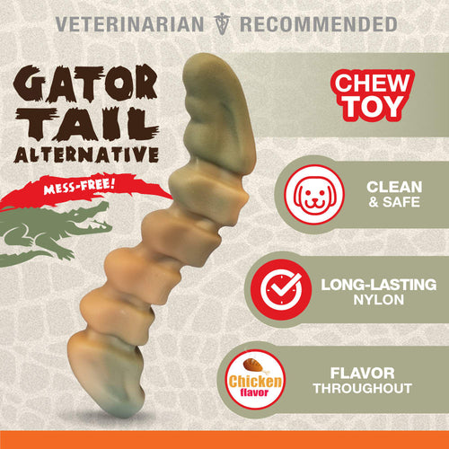 Nylabone Power Chew Gator Tail Alternative Chew Toy for Dogs