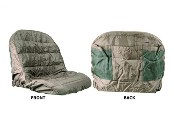 Maxpower Black Deluxe Tractor Seat Cover With Back Pockets For Storage