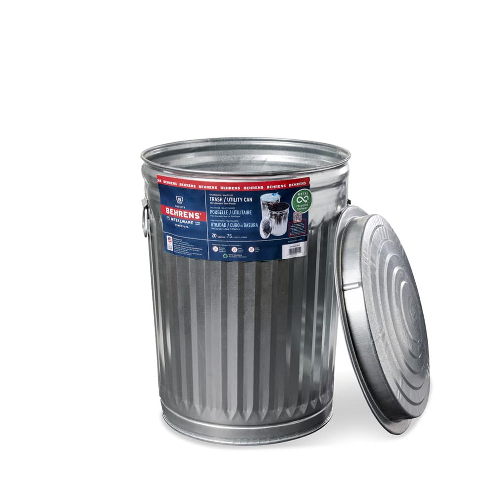 Behrens 20 Gallon Galvanized Steel Trash Can with Lid - Du Bois, PA ...