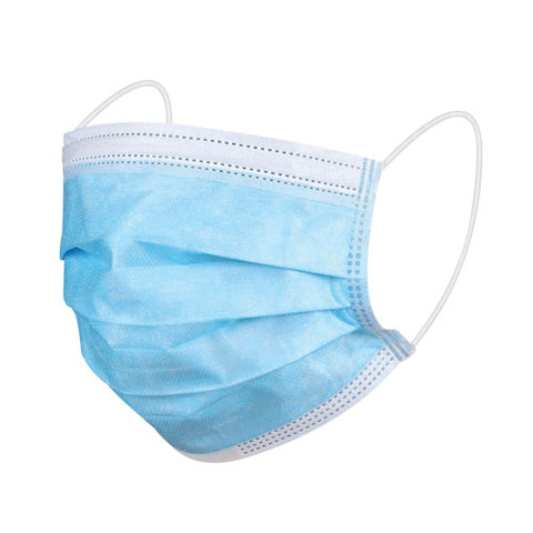 Comfort Zone Disposable Adult 3-Ply Face Mask 10-Pack In Blue