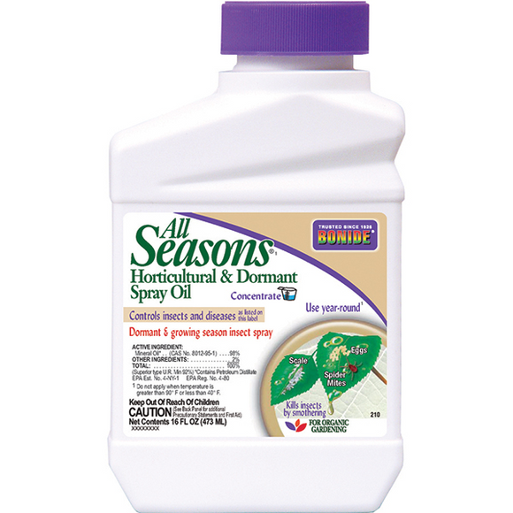 BONIDE ALL SEASONS HORTICULTURAL & DORMANT SPRAY OIL CONCENTRATE 1 PT (1.092 lbs)